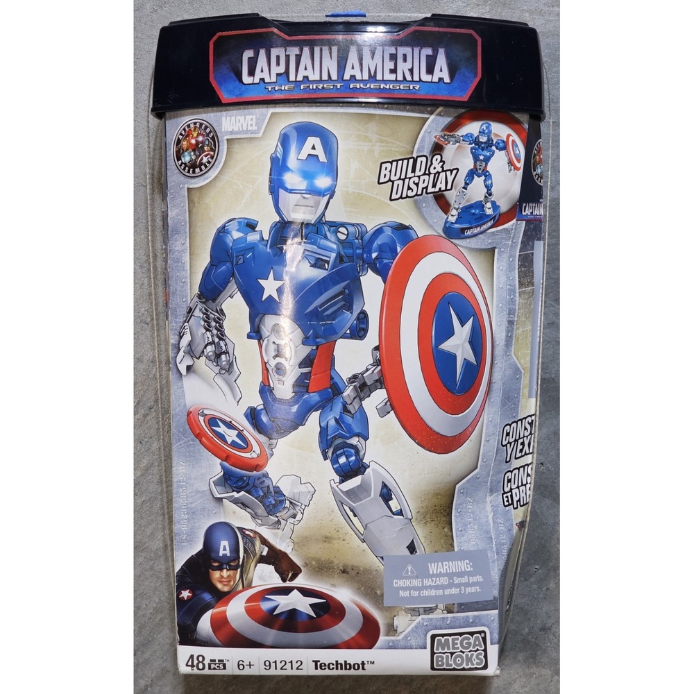 Captain America Mega Bloks 91212 Techbot Marvel 2011 Avengers Damaged Packaging‎
